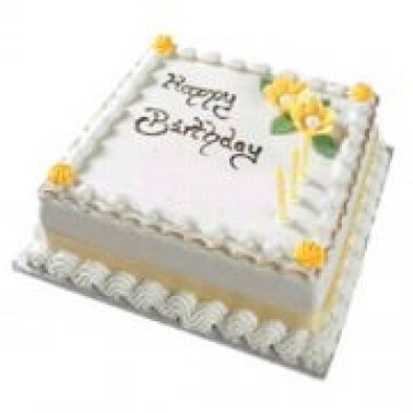 1 Kg Happy Birthday Vanilla Cake delivery to India