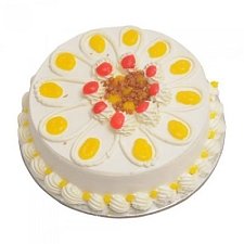 1 Kg Eggless Vanilla Cake delivery to India