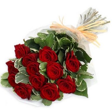 12 Red Roses Bouquet delivery to India