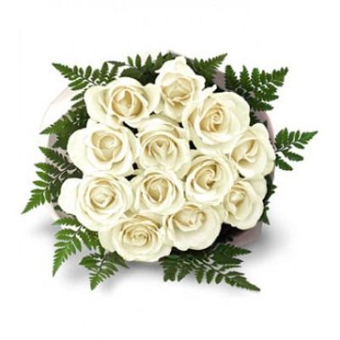 White Roses Bouquet 12 Flowers delivery to India