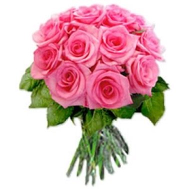 Pink Roses Bouquet 12 Flowers delivery to India