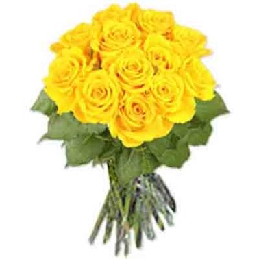 Yellow Roses Bouquet 12 Flowers delivery to India