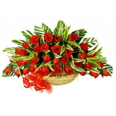 36 Red Roses Basket delivery to India