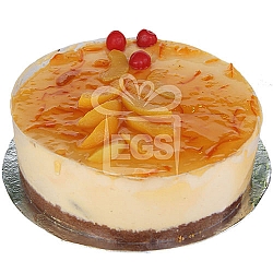 2lbs Peach Orange Mouse Cake From Kitchen Cuisine delivery to Pakistan