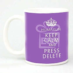 Keep Calm Press Delete - Personalised Mugs