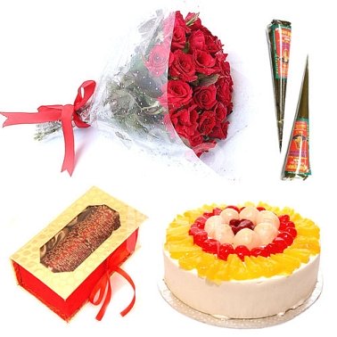 Cone Mehndi with Bangles - Cake - Flowers and Card