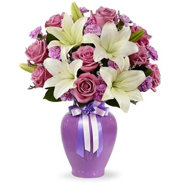 Lavender Mixed Flower Boquet Delivery to UAE