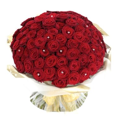 Ultimate 100 red Rose Hand tied Delivery to UAE