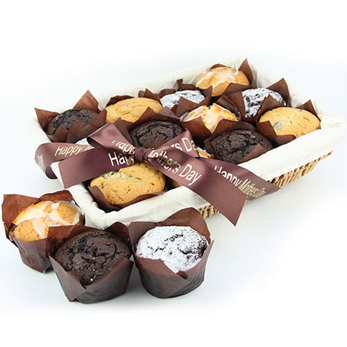 12 Assorted Muffins Basket Delivery to UK Send Gourmet Muffins Gifts