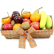 Deluxe Indulgence Fruit Basket Delivery to UK