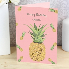 Personalised Pineapple Card delivery to UK [United Kingdom]