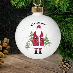 Personalised Father Christmas Bauble