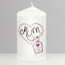 Heart Stitch Mum Candle delivery to UK [United Kingdom]