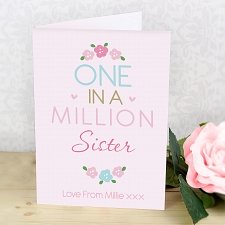 Personalised One in a Million Card delivery to UK [United Kingdom]