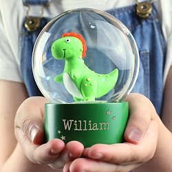 Personalised Name Only Dinosaur Glitter to UK