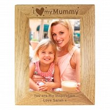 Personalised I Heart My... 5x7 Wooden Photo Frame