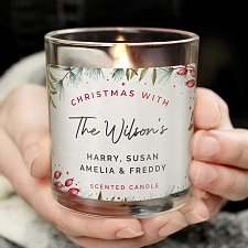 Personalised Christmas Scented Jar Candle to UK