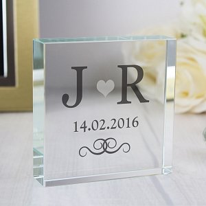 Personalised Silver Monogram Large Crystal Token UK [United Kingdom]
