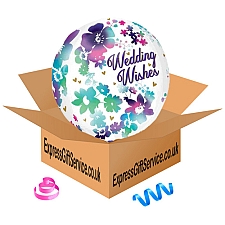 Orbz Watercolour Wedding Wishes Balloon Delivery to UK