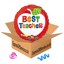 Best Teacher Apple Foil Balloon Delivery to UK