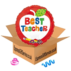 Best Teacher Apple Foil Balloon Delivery to UK