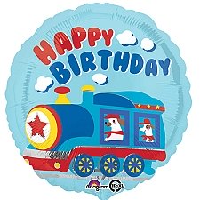 All Aboard Happy Birthday Balloon delivery to UK [United Kingdom]