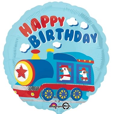 All Aboard Happy Birthday Balloon delivery to UK [United Kingdom]
