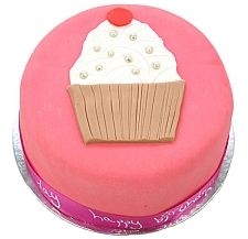 Birthday Pink Cup Cake delivery to UK [United Kingdom]