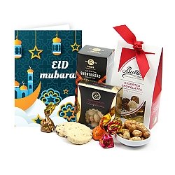 Happy Eid Card with Chocolate Hamper