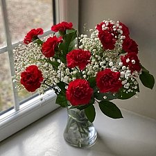 Red Carnations Bouquet Delivery to UK