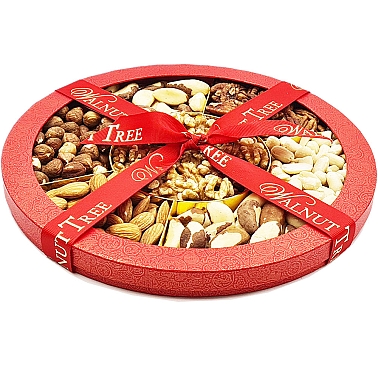 Assorted Natural Nuts Round Box
