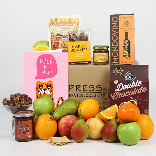 Valentine Fresh Fruit and Treats Box