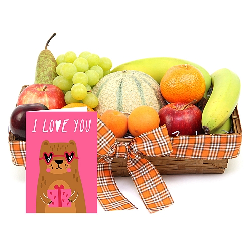 Valentine Orchards Delight Fruit Basket