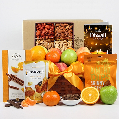 Diwali Chocolate Nuts Fresh Fruit Hamper