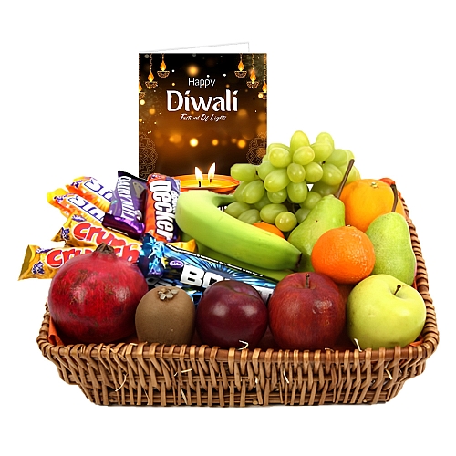 Diwali Crunchy Bar Fruit Basket