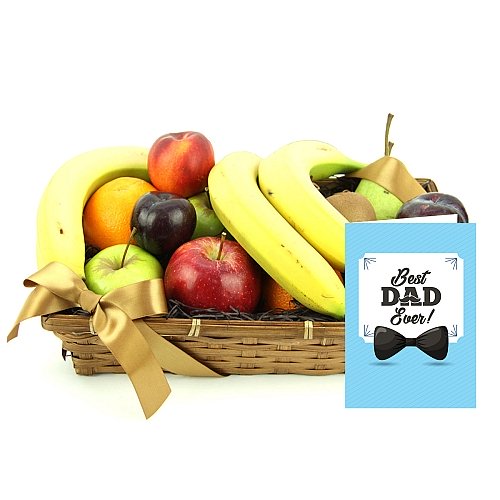 Fathers Day Fresh Fruit Orchard Gift Basket
