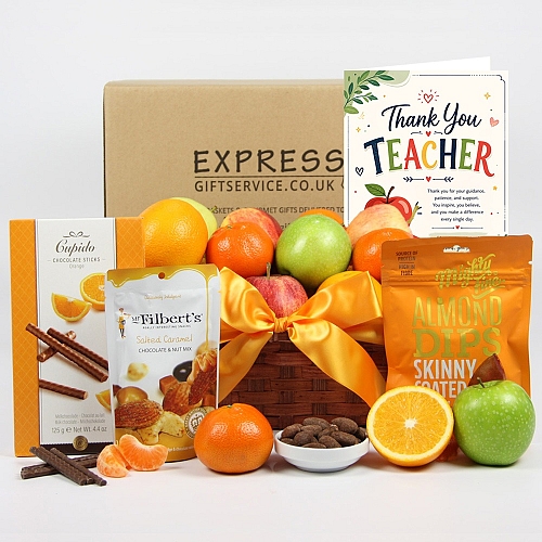 Thank You Teacher Chocolate Nuts Fresh Fruit Hamper