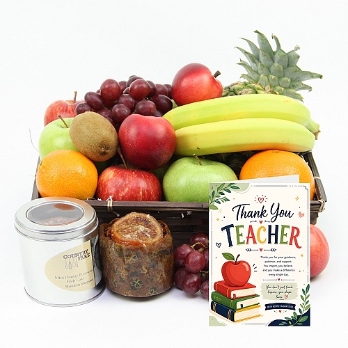 Thank You Teacher Cumbria Fruit Basket