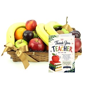 Thank You Teacher Fresh Fruit Orchard Gift Basket