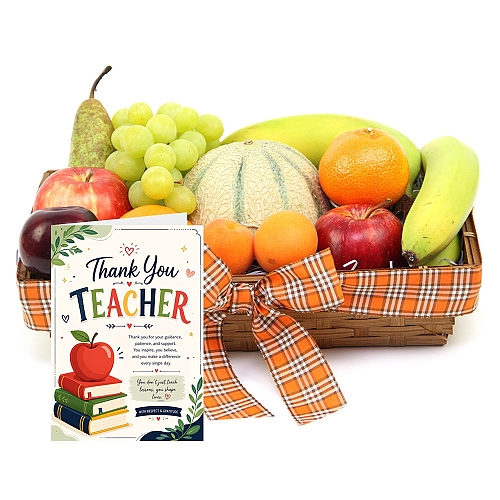 Thank You Teacher Orchards Delight Fruit Basket
