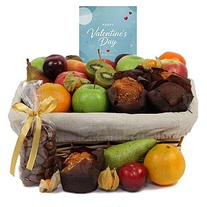 Valentine Fruit And Muffins Hamper