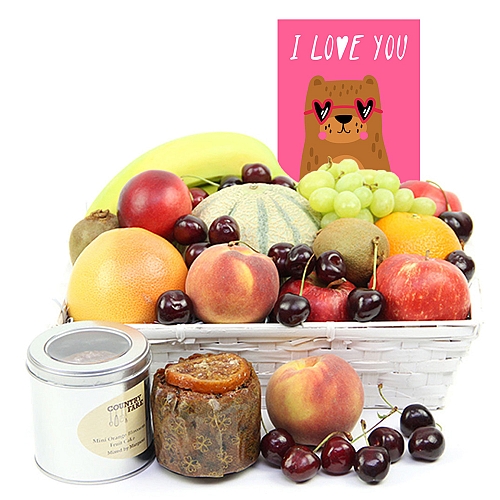 Valentine Fruit Fare Basket