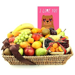 Valentine Wishful Delights Fruit Basket