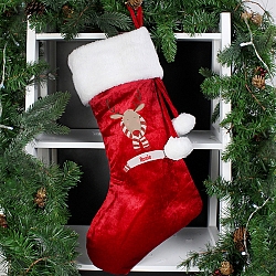 Personalised Retro Reindeer Luxury Stocking delivery to UK [United Kingdom]