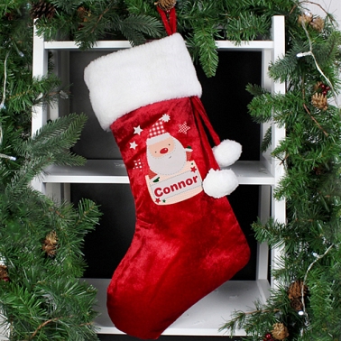 Personalised Pocket Santa Luxury Stocking delivery to UK [United Kingdom]