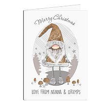 Personalised Scandinavian Christmas Gnome Card delivery to UK [United Kingdom]