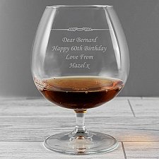 Personalised Decorative Brandy Glass delivery to UK [United Kingdom]