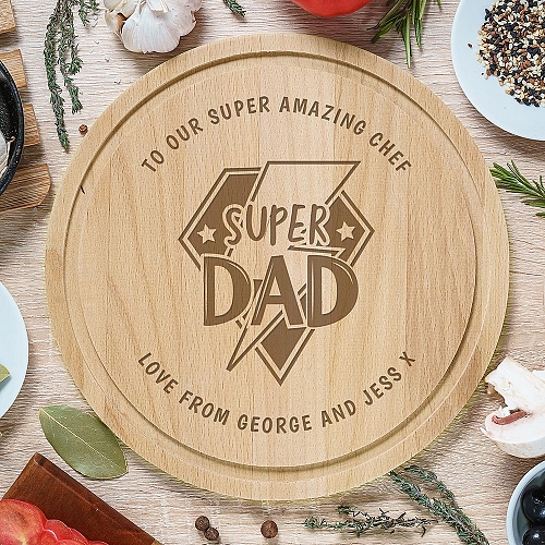 Personalised Super Dad Chopping Board