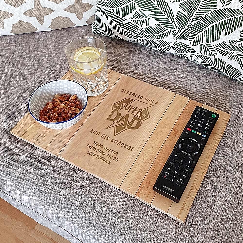 Personalised Super Dad Sofa Tray