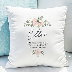 Personalised Abstract Rose Cream Cushion Cover